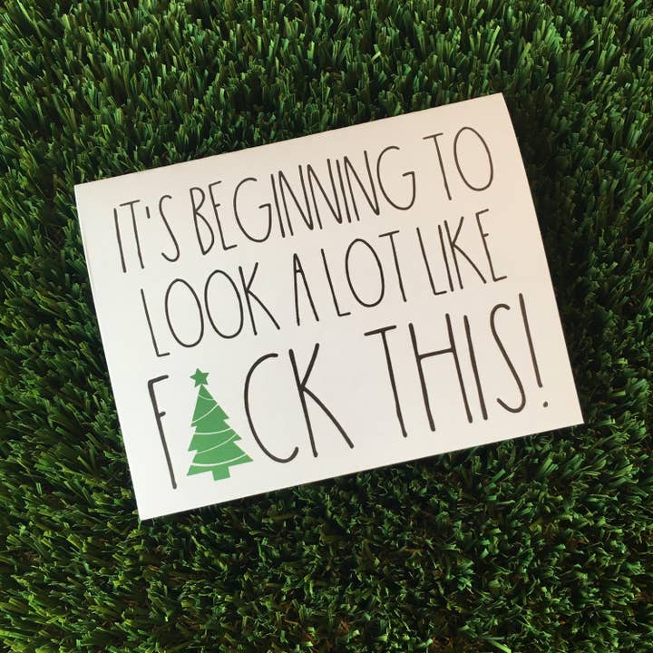 Funny Christmas Card / Funny Holiday Card / Rude Holiday Card / Sarcastic Christmas Card / Funny Xmas Card / Anti Christmas Card for wholesale by Personal Paper Hugs