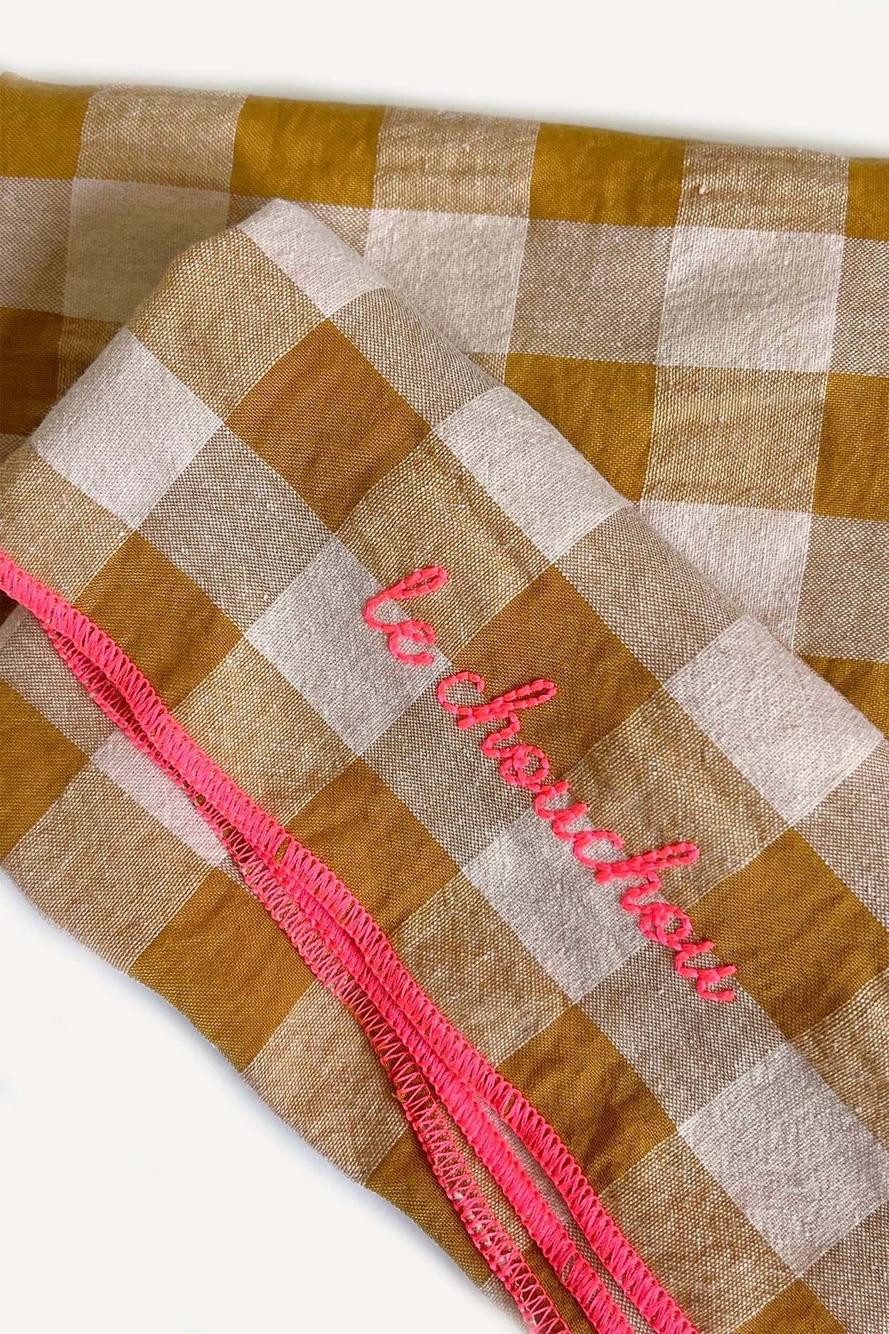 BARNABÉ AIME LE CAFÉ - Wholesale Dinner & Cloth Napkin - Gichy plaid and embroidery napkins14