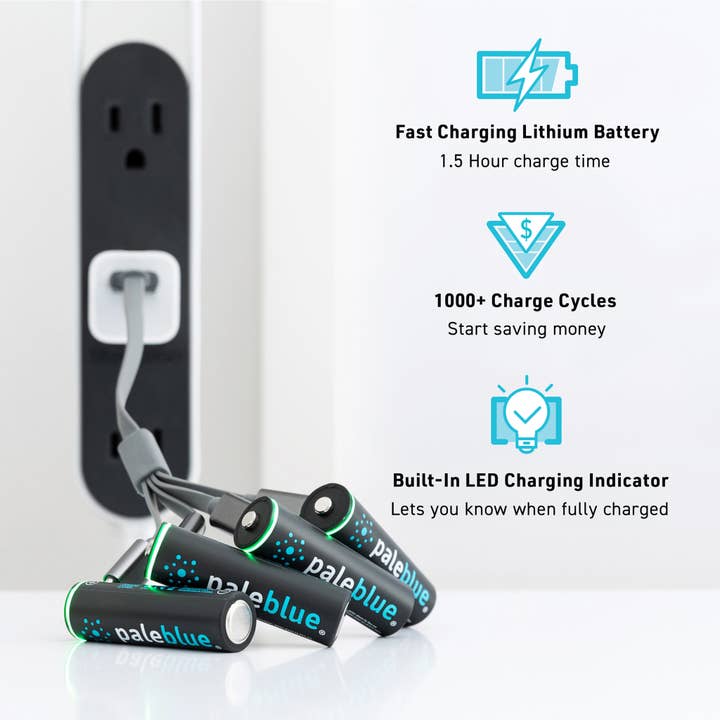 Paleblue - Wholesale Power Adapter - AA USB-C Rechargeable Batteries5
