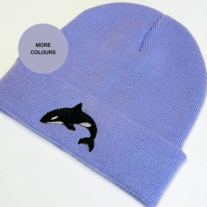 Orca Whale broderet hue - Unisex for engroshandel hos Thread and Needles Co