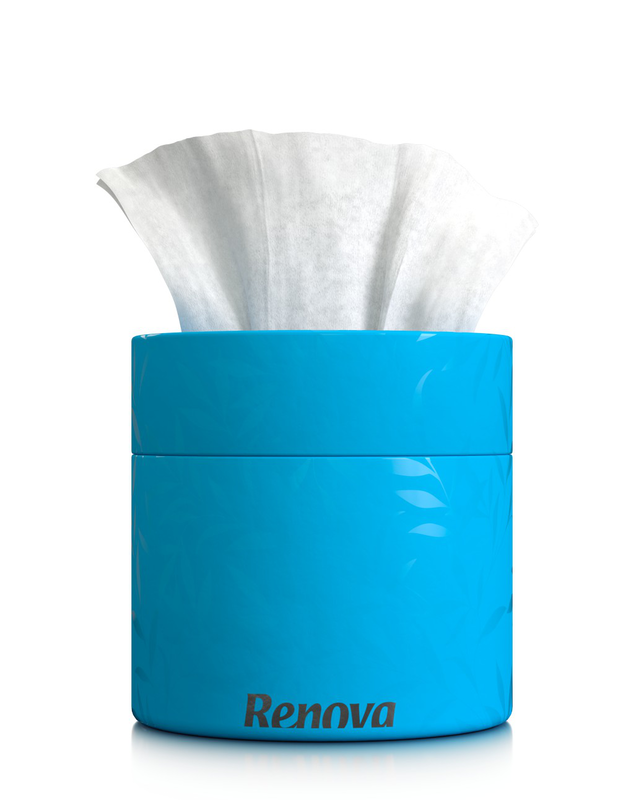 Renova – wholesale Tissue box – White Facial Tissues Renova Blue Box0