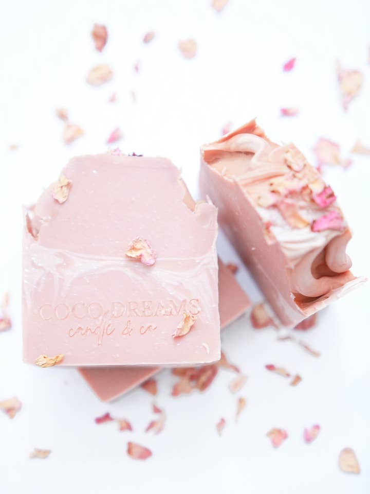 CRÈME DE LA ROSE SOAP for wholesale by Coco Dreams Candle & Co LLC