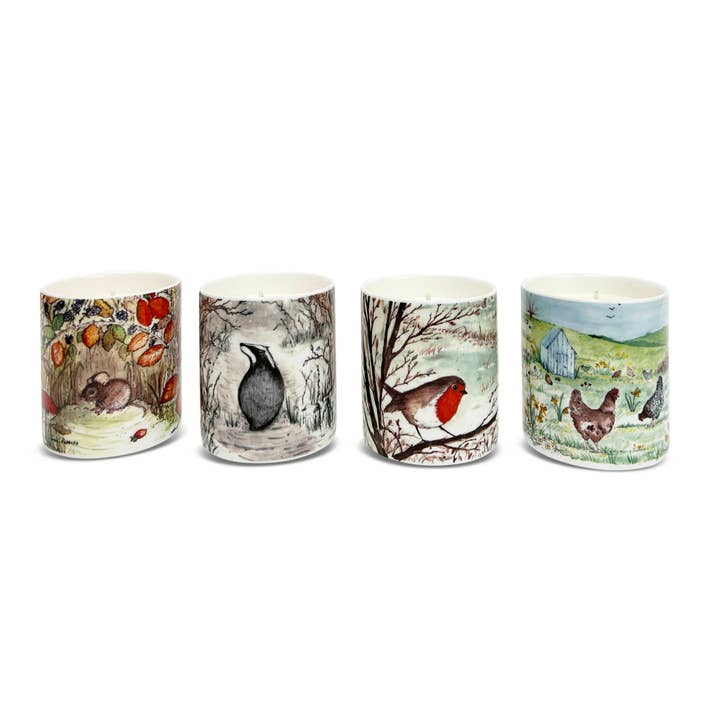 Heaven Scent Incense Ltd - Wholesale Jar/Filled Candle - Bone China Pot Candles - Wildlife Range2