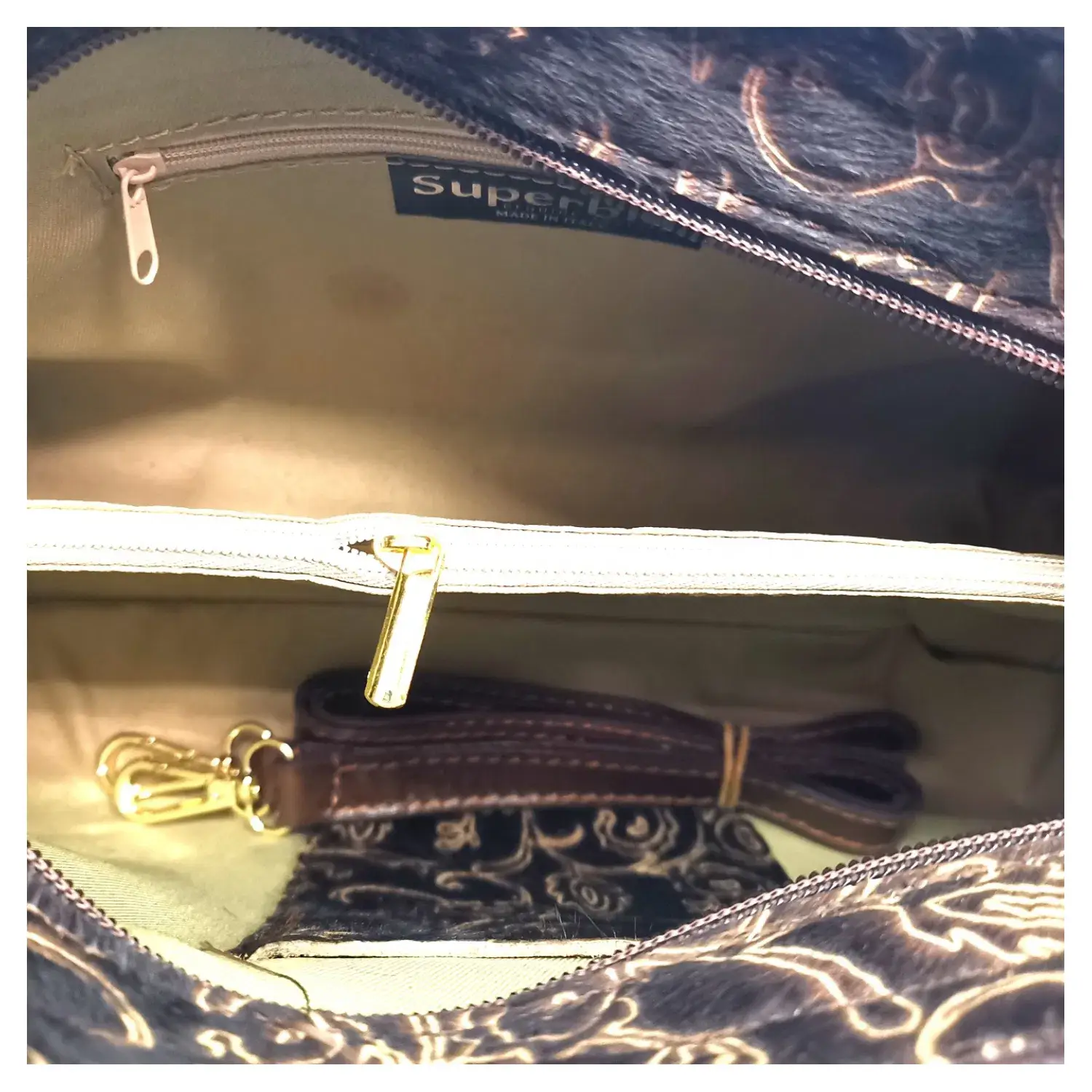 Superbia - Wholesale Tote Bag - Women's - Medium Size  Real Leather Tote Bag with Long Strap Real Fur2