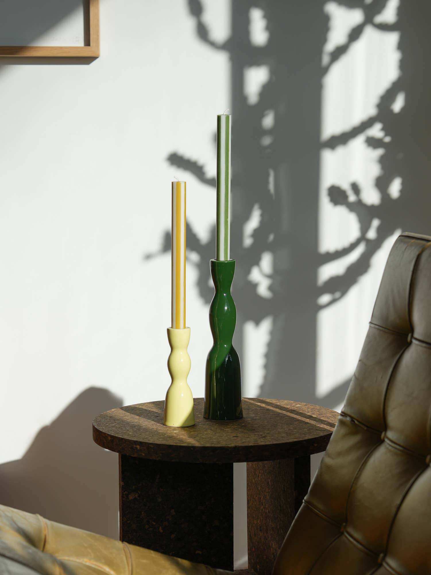 YOD&CO - Wholesale Tapered Candle/Candlestick - Stripe Dinner Candle (STOCK)24