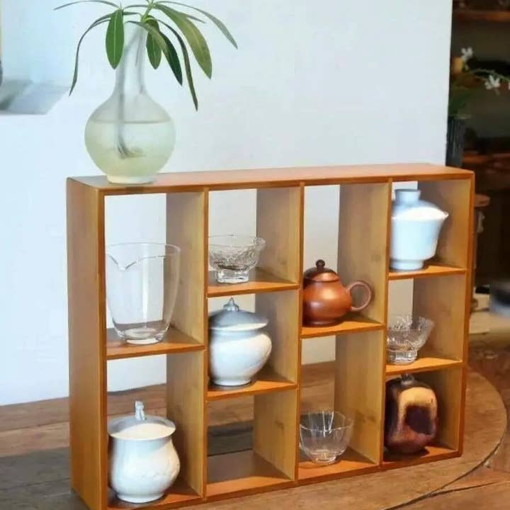 everythingbamboo - Wholesale Display Shelf - Bamboo Display Shelf Storage Shelf Modern Style Shelf Stand Storage Home Decoration4