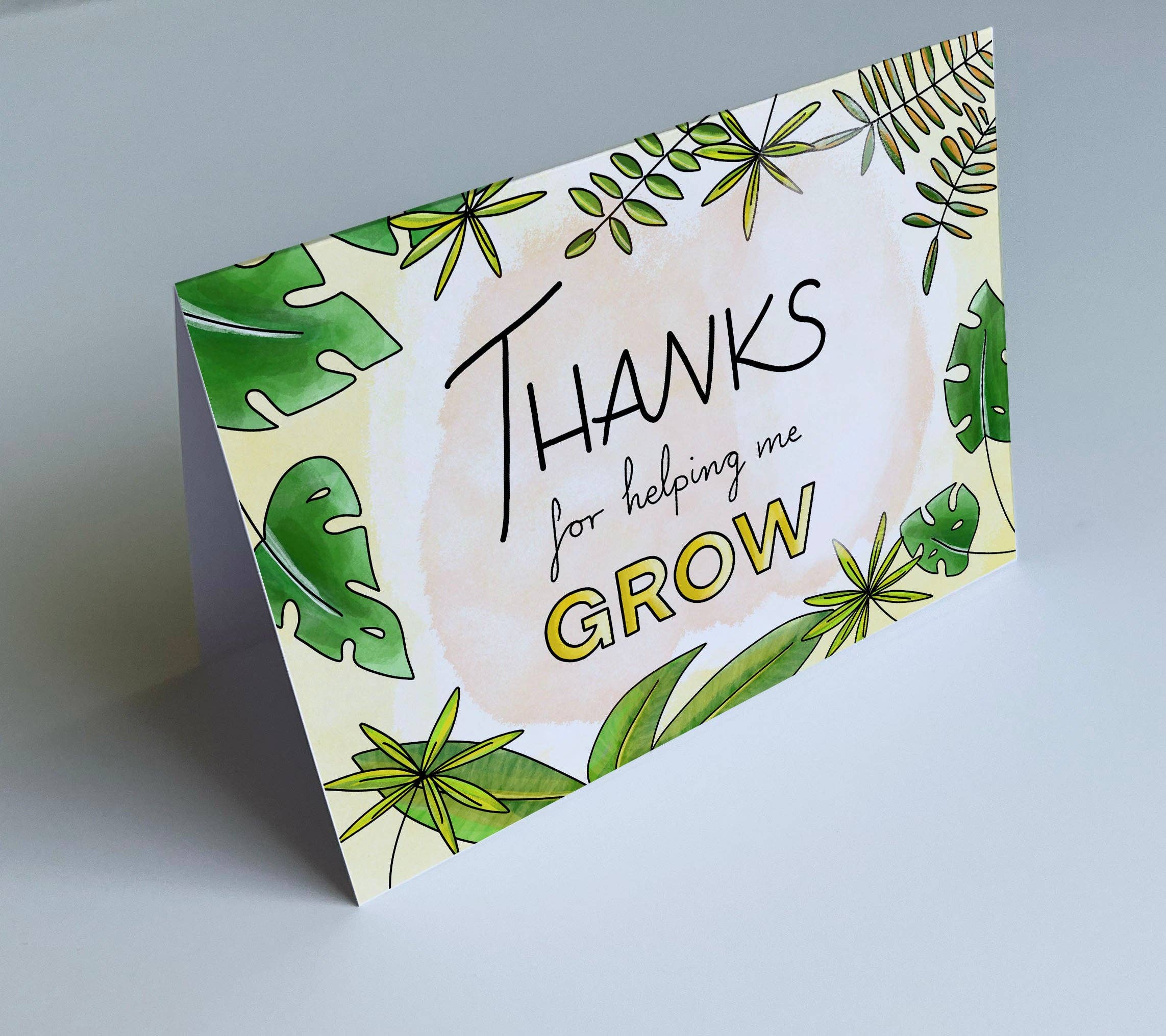 The Friendly Colleague – wholesale Tackkort – Tack hälsningskort - Tack för att du hjälper mig att växa4