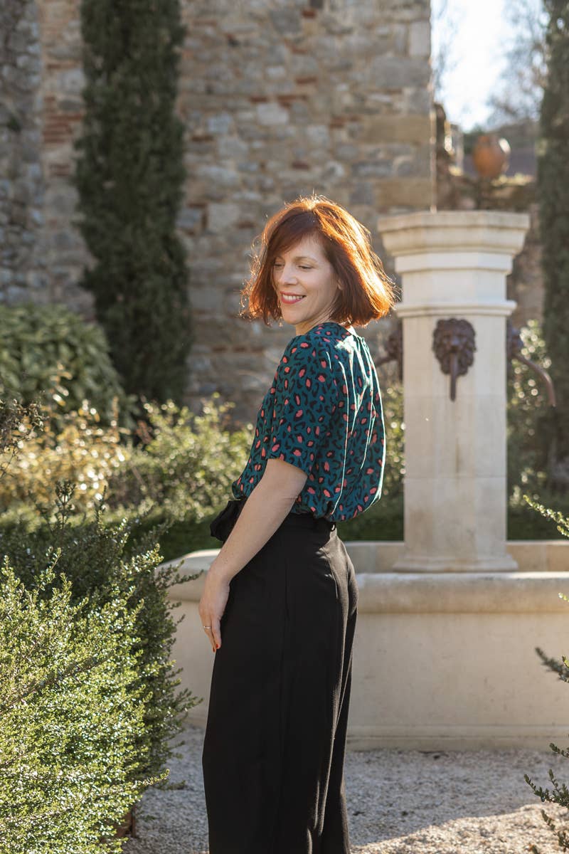 Eglantine et Zoé - Wholesale Fabric - Viscose Fabric Bagheera Dark Green Lagoon7