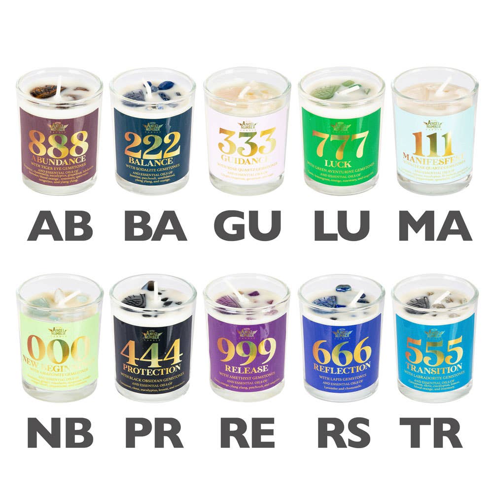 Benjamin International – Engroshandel Glaslys – Angel Number stearinlys10