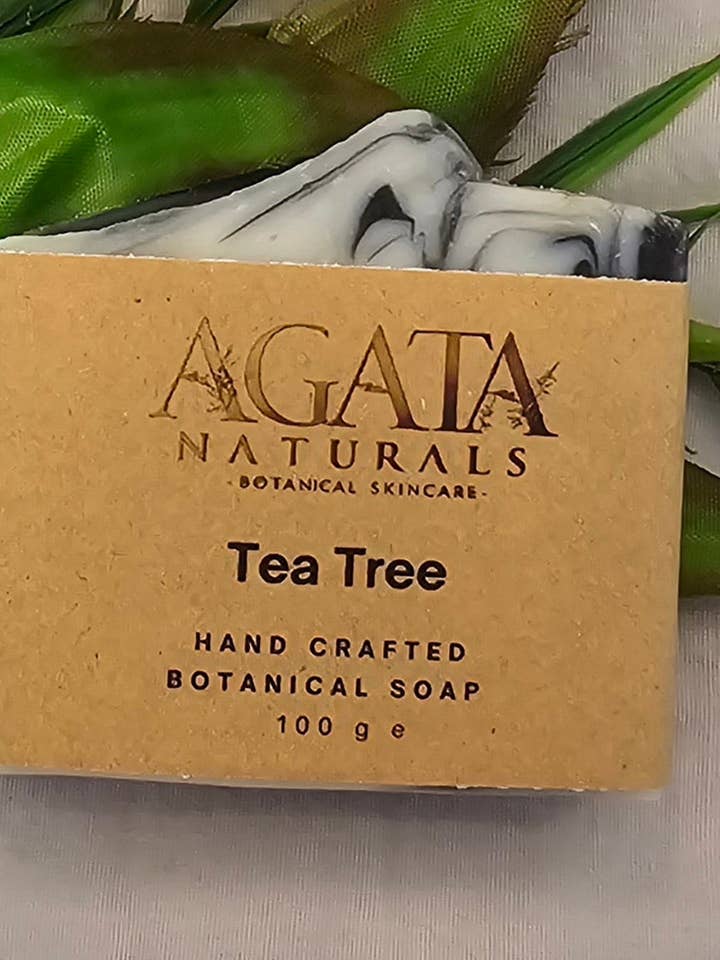Tea Tree Handmade Detox Soap with Charcoal & Clay for wholesale by Agata Naturals Ltd