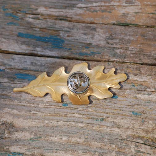 Red Truck Designs - Wholesale Brooch - Gold Oak Leaf Brooch Autumn Pin Gold Leaf Oak Tree7