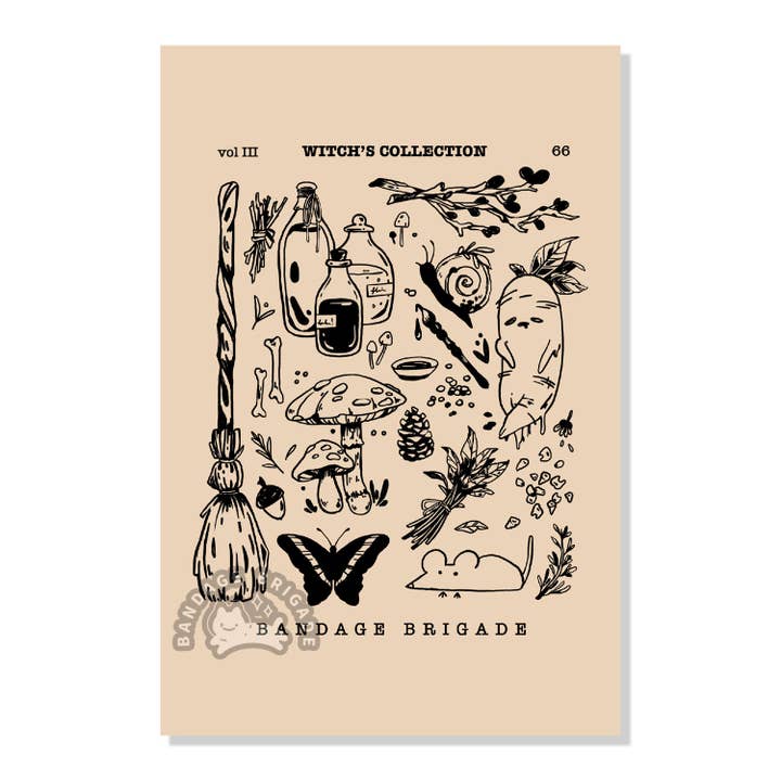 Tarjeta postal de la colección de brujas para venta al por mayor de Bandage Brigade