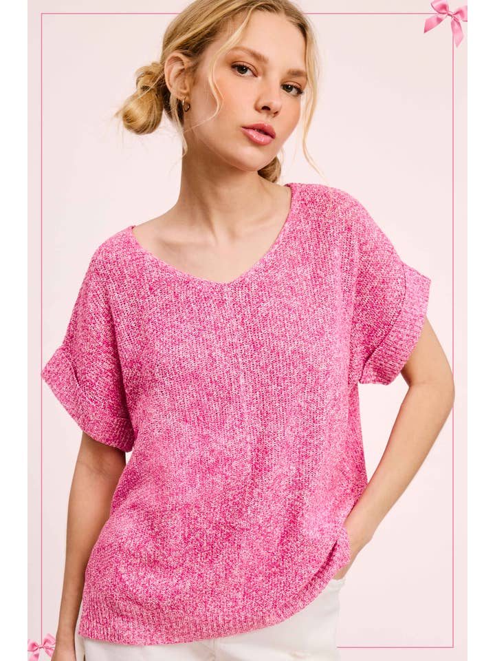 La Miel - Wholesale Knit Sweater - Women's - MCS3580-Soft Lightweight Loose Fit Textured Pullover Sweater