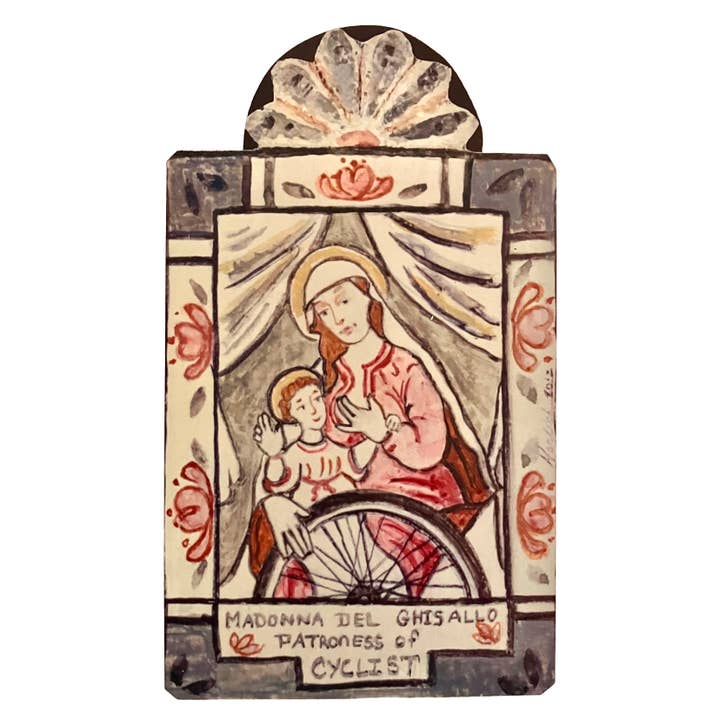 Madonna del Ghisallo - Cyclists for wholesale by Lynn Garlick Retablos