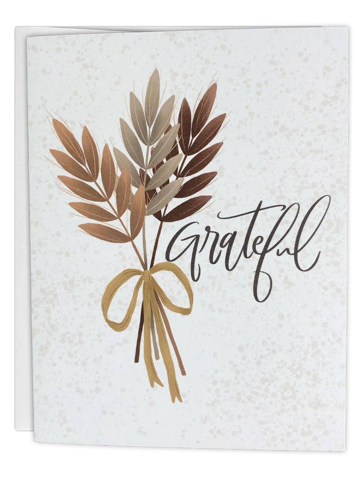 Grateful Thanksgiving Greeting Card for wholesale by Brooke Nicole Designs