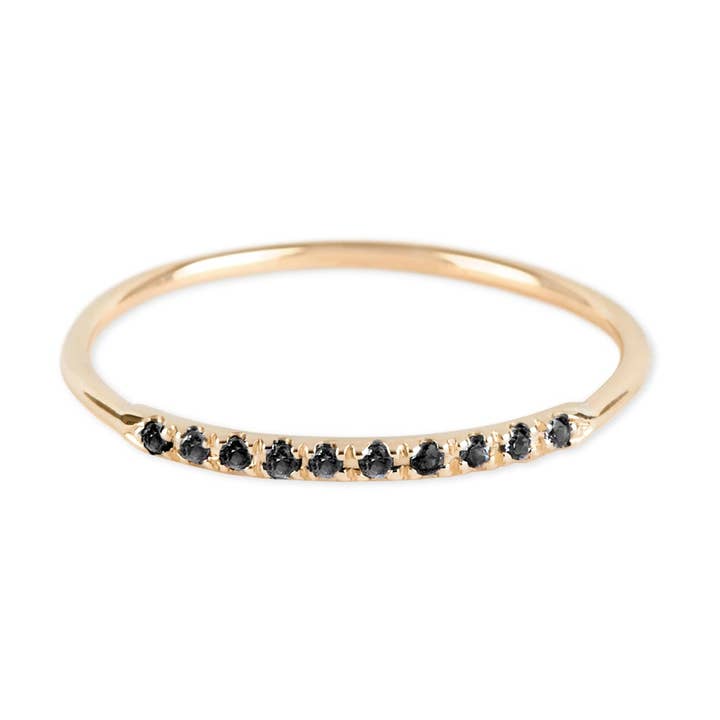 EDR276A anel hemera diamantes negros 0,05ct por atacado de Eikosi Dyo