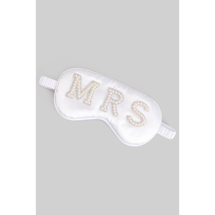 PEARL AND RHINESTONE MRS SILKY SLEEPING MASK for wholesale by Girly