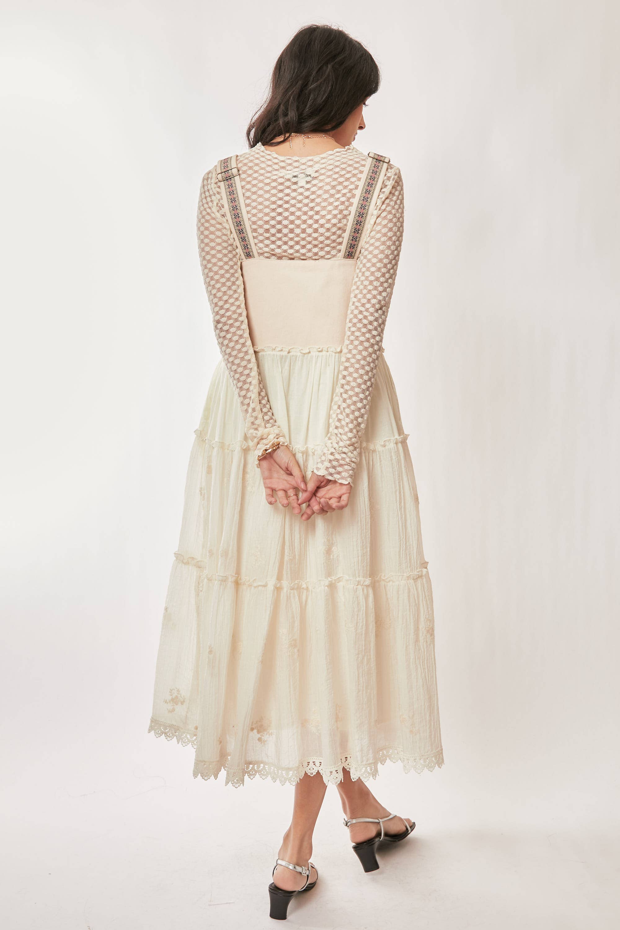 Davi & Dani - Wholesale Dress - Women's - FRONT POCKET EMBROIDERED LACE PINAFORE DRESS14