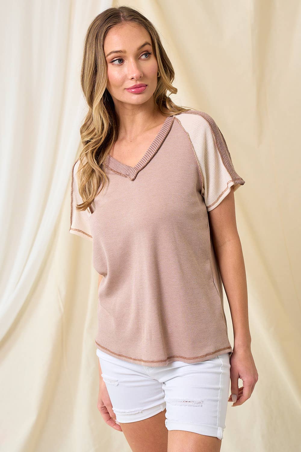 lovely melody - Wholesale Knit Top - Women's - LMT3878-Clarissas Color block top10