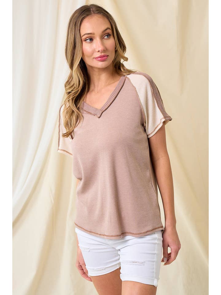 lovely melody - Wholesale Knit Top - Women's - LMT3878-Clarissas Color block top10