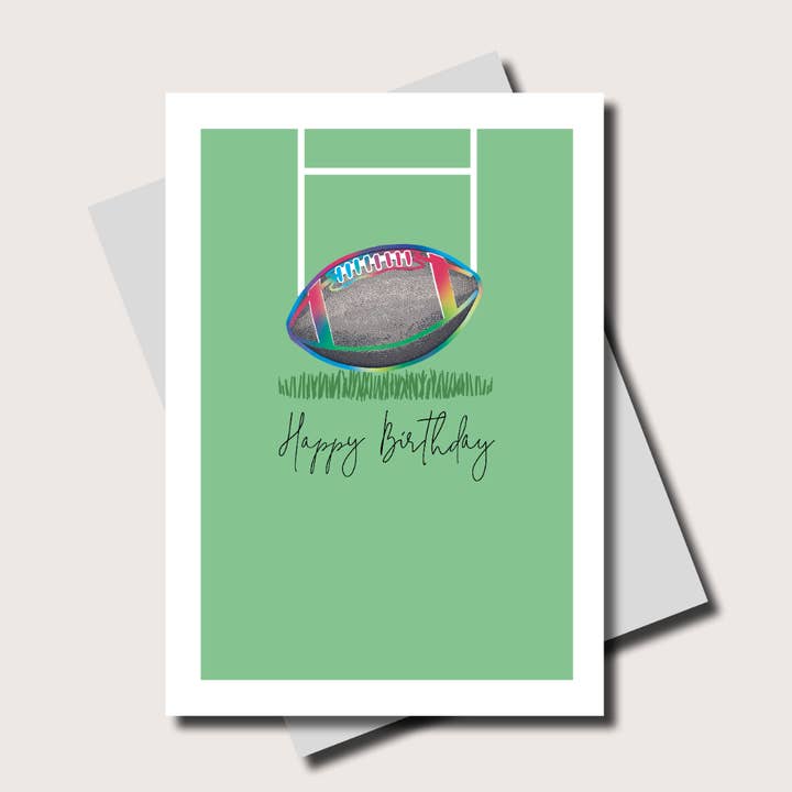 Popsie Whopsie Pop Rugby Greeting Card for wholesale by Marina B