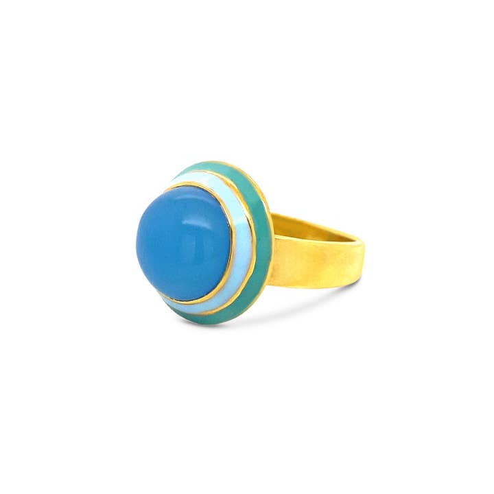 Duomo Ring in Blue for wholesale by Gem Bazaar Jewellery