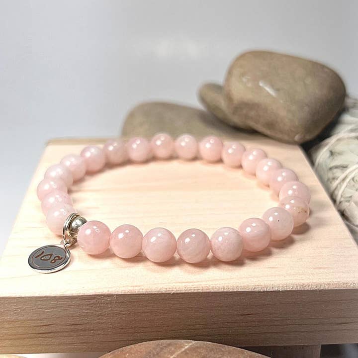 One Zero Eight – wholesale Beaded bracelet – 8mm Rose Quartz Mala Bracelet4