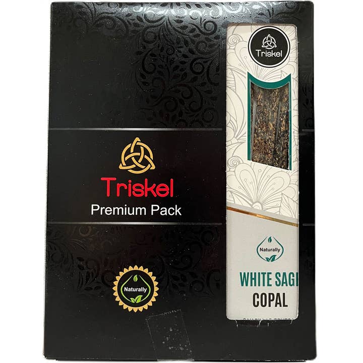 Triskel Naturally White Sage Copal Incense 12 Packs, 9 Stick for wholesale by Ritual Scent