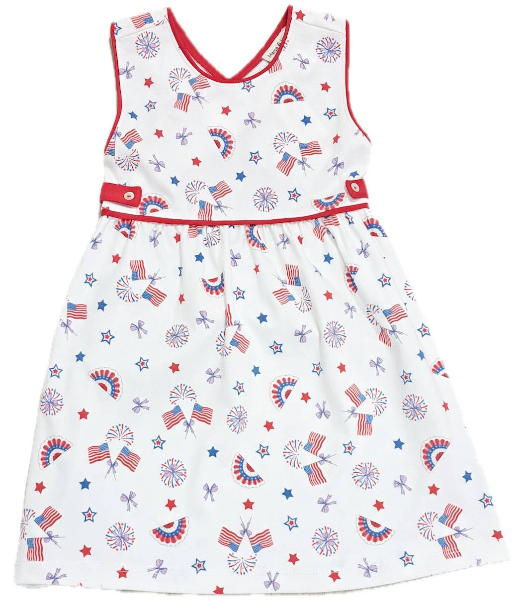 Marco and Lizzy - Wholesale Dress - Kids - Star Spangled Banner Crisscross Dress0