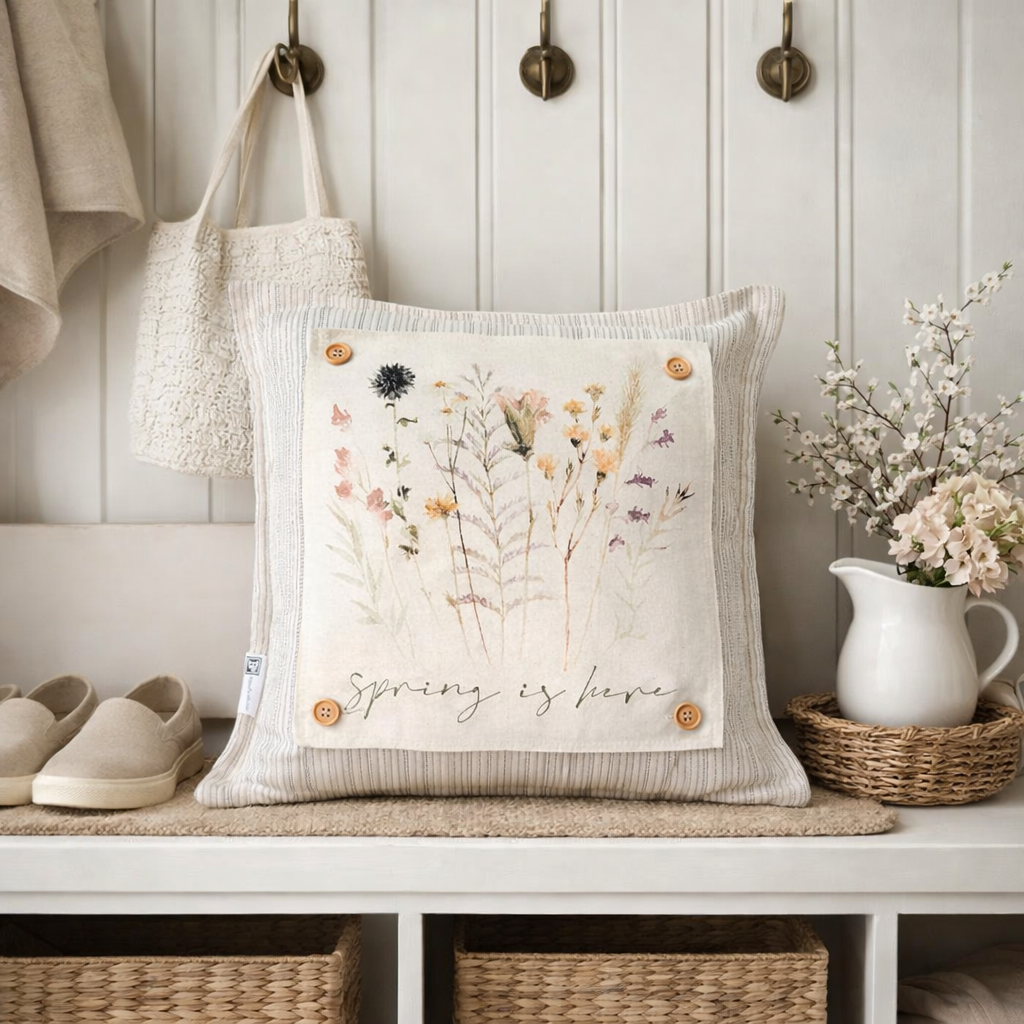 PillowPanels - Wholesale Throw/Decorative Pillow - SQUARE PILLOW ONLY:  (with insert) SQUARE TICKING PILLOW9