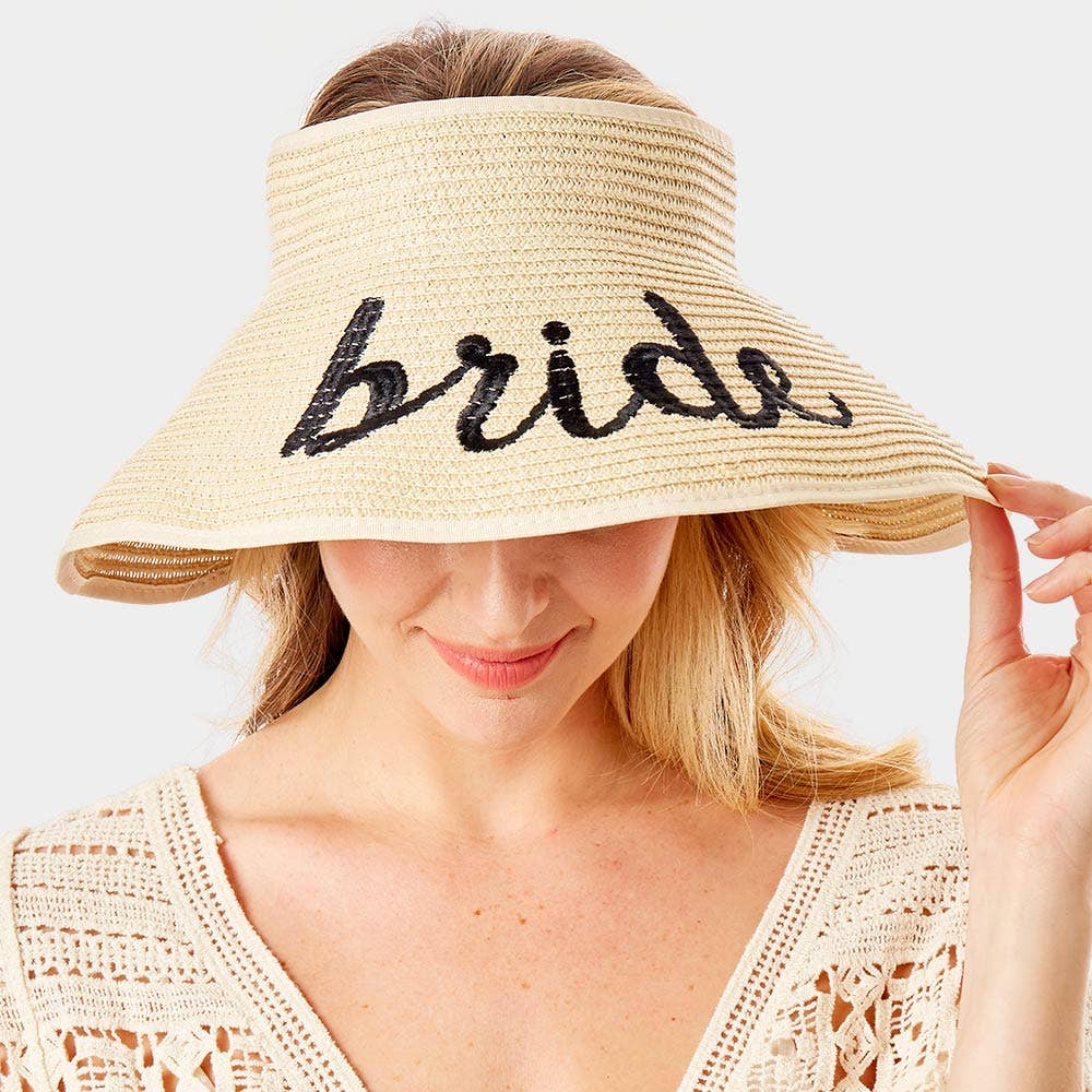 Sensibling Corp. - Vendita all'ingrosso Cappello di paglia - Donna - Cappello da sole pieghevole con visiera arrotolabile per sposa3