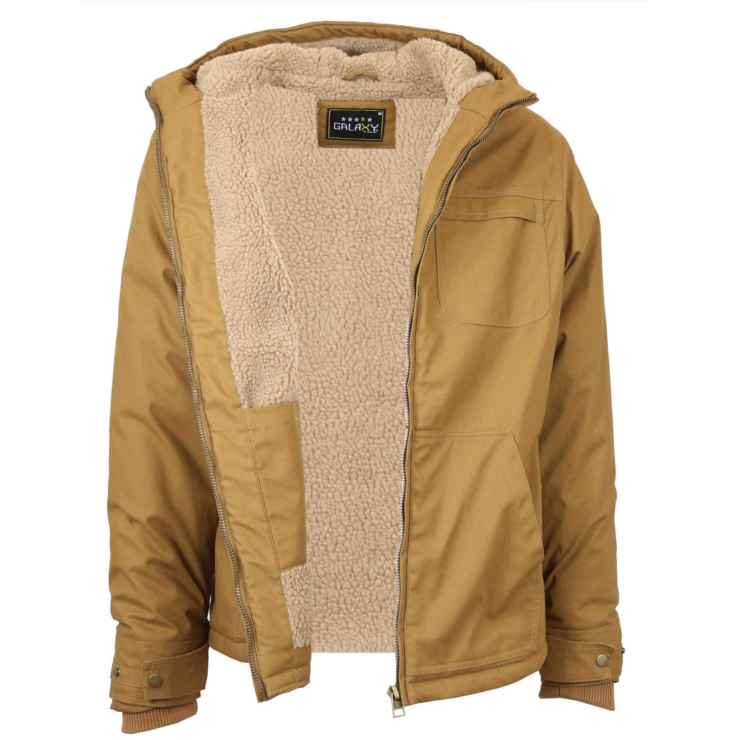 Galaxy By Harvic – wholesale Jacket – Men's – Men's Sherpa Lined Canvas Work Jacket4