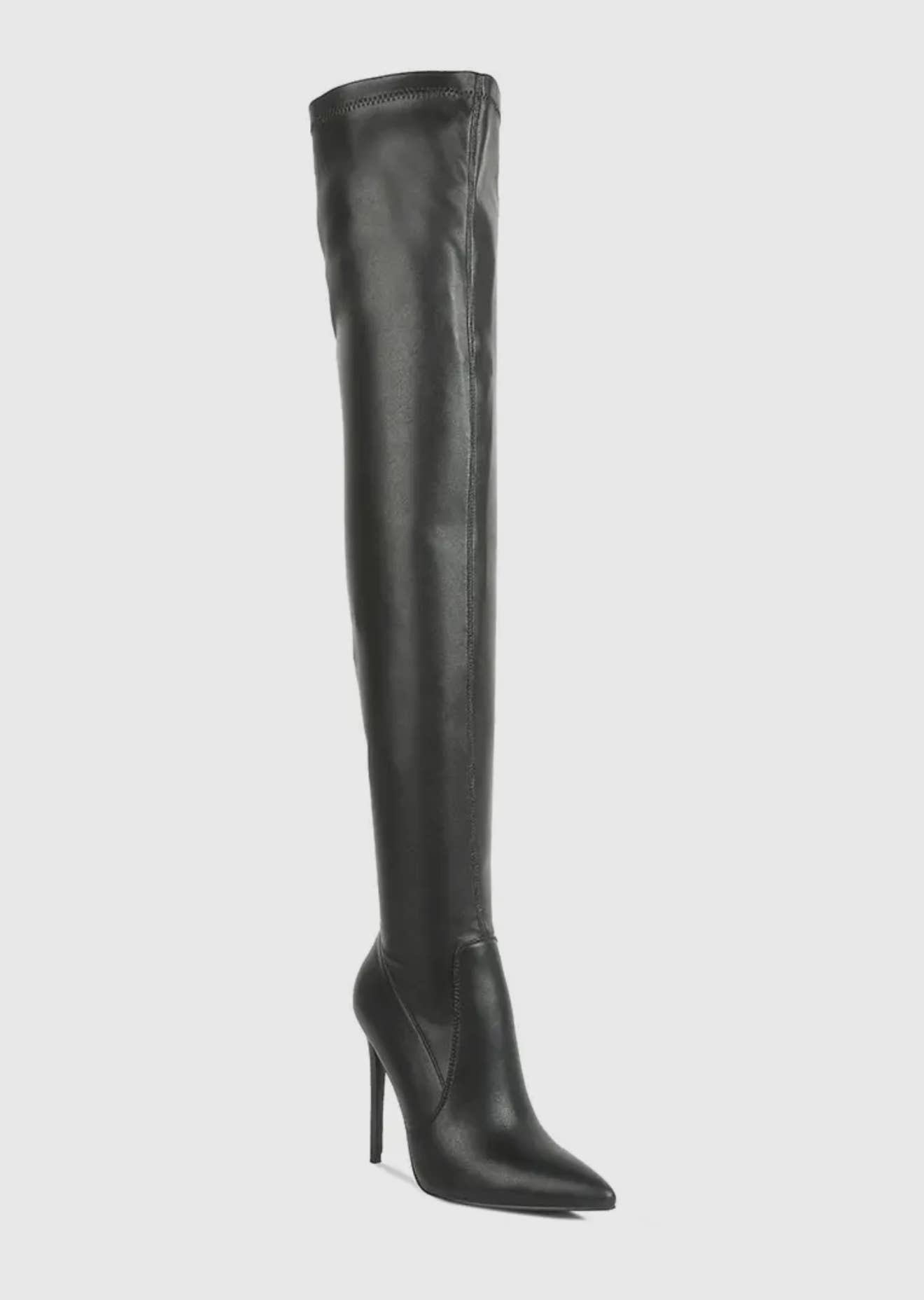 Italy's Kloset - Wholesale Boots - Women's - Knee High Heel Boots-Black2