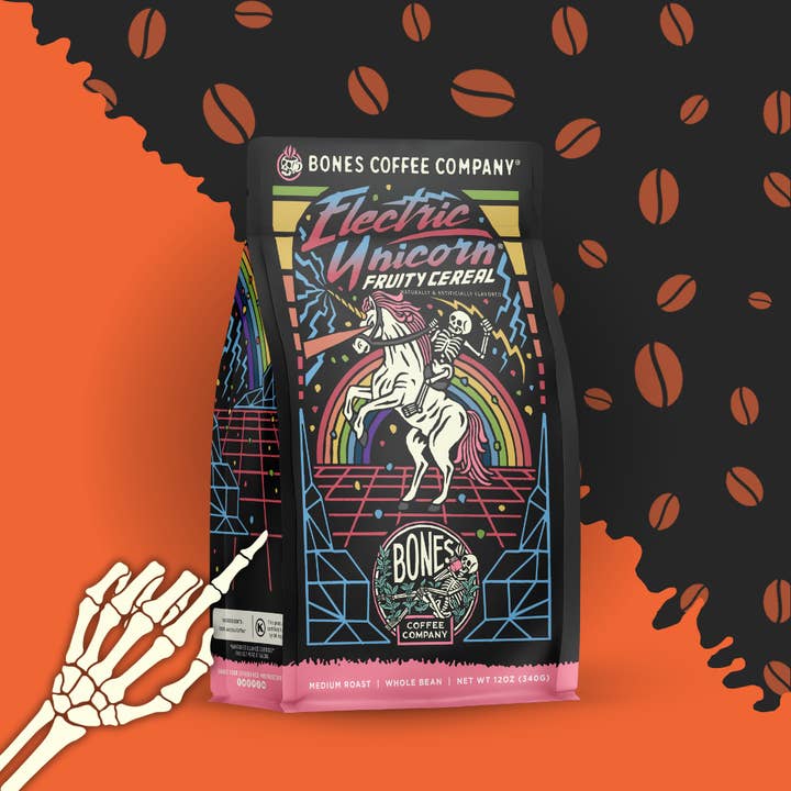 Bones Coffee Company - Wholesale Coffee Beans - Electric Unicorn Coffee | 12oz | Whole Bean & Ground