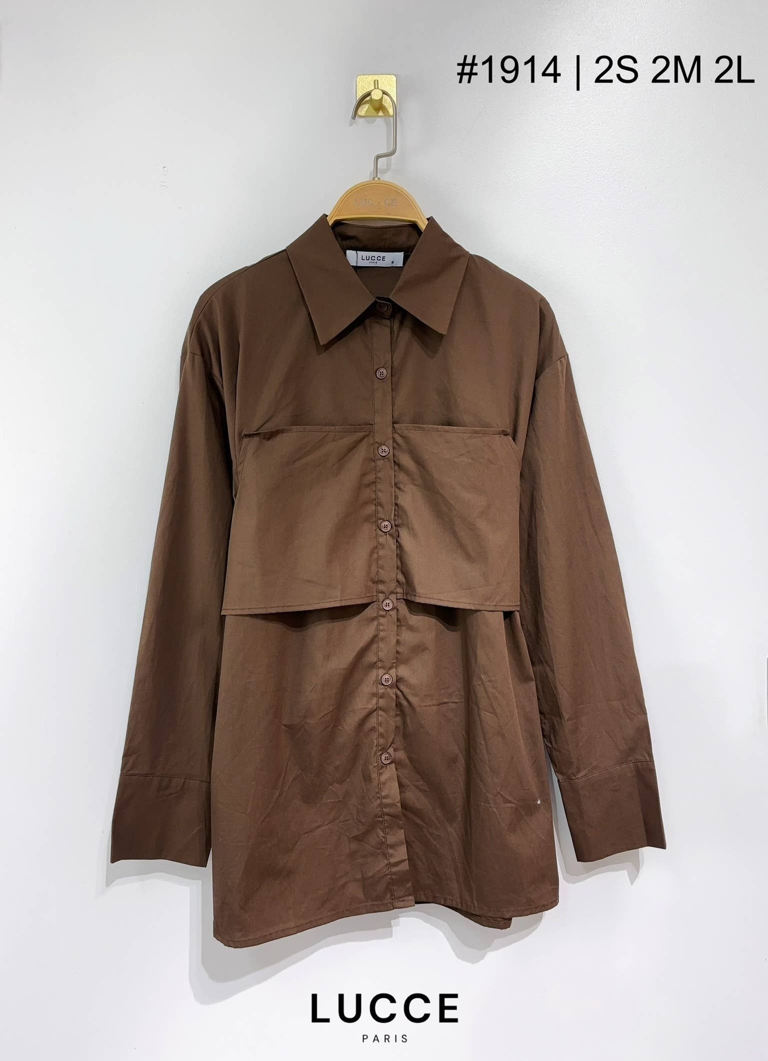 LUCCE - Vente Chemise à col boutonné – femme - Chemise à nouer dans le dos - CH19142