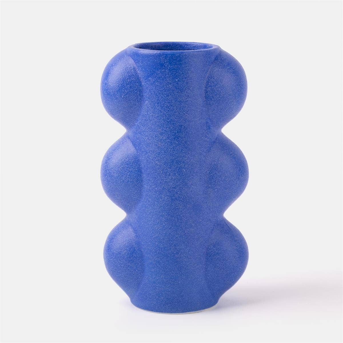 Truu Design - Vente Vases - Vase en céramique à bulles, bleu1