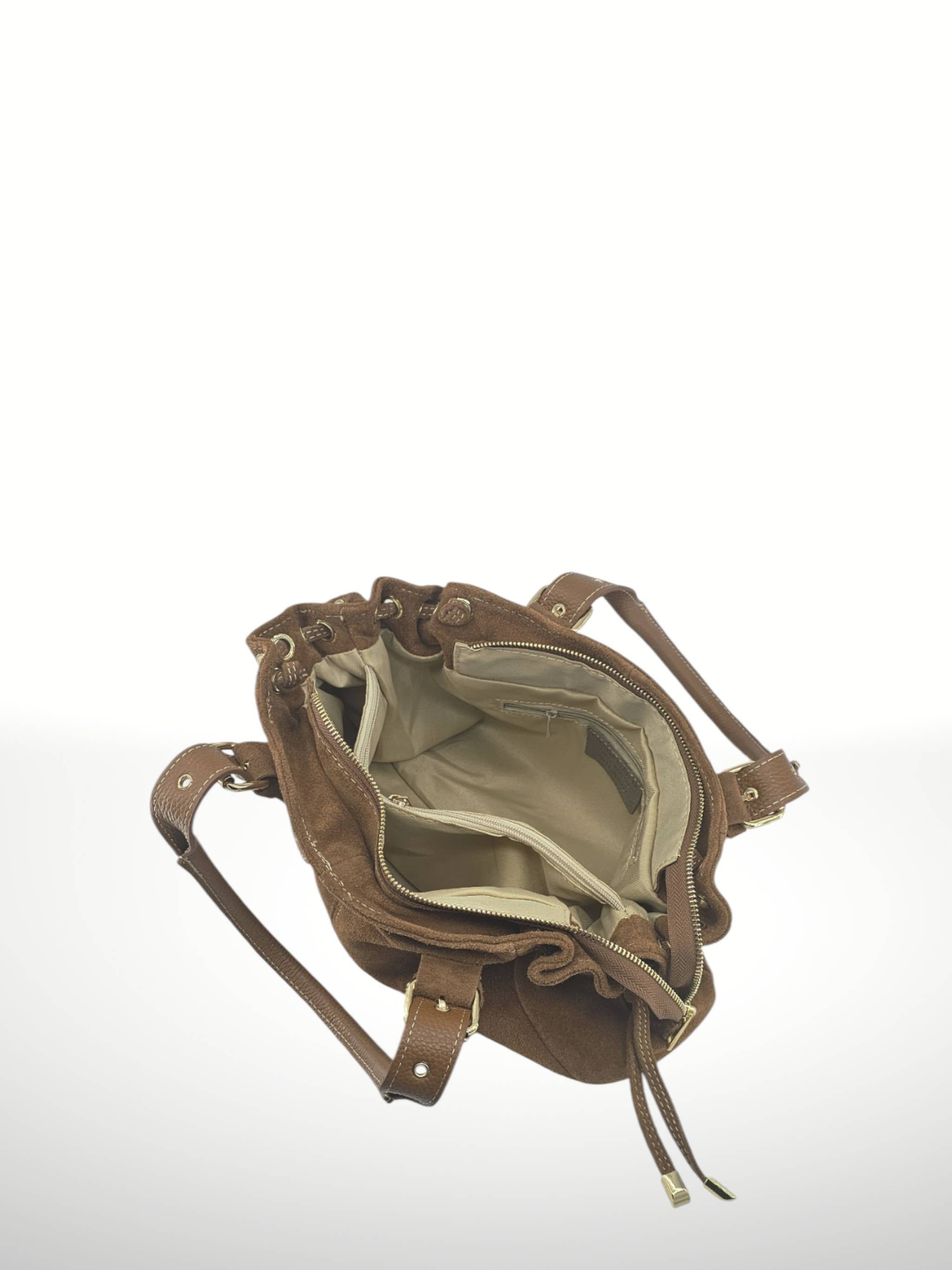 ITALIAN'S LEATHER - Wholesale Shoulder Bag - Women's - Gionatan Suede Leather Bag 2509339