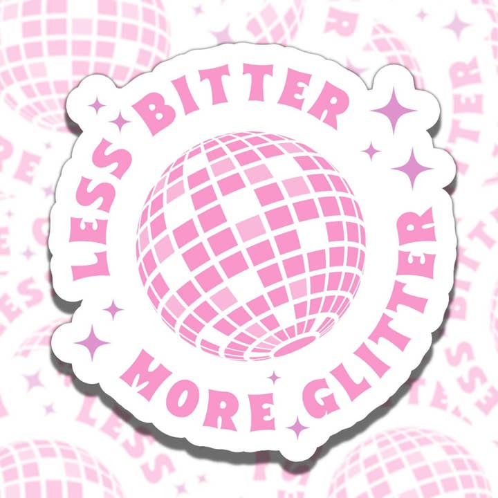Retro Pink Girly Vinyl Sticker - Funny Gift for Water Bottle for wholesale by Sticky Sadness Designs