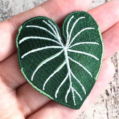 Philodendron Gloriosum Leaf - Embroidered Patch Embroidery for wholesale by plantyintroverts