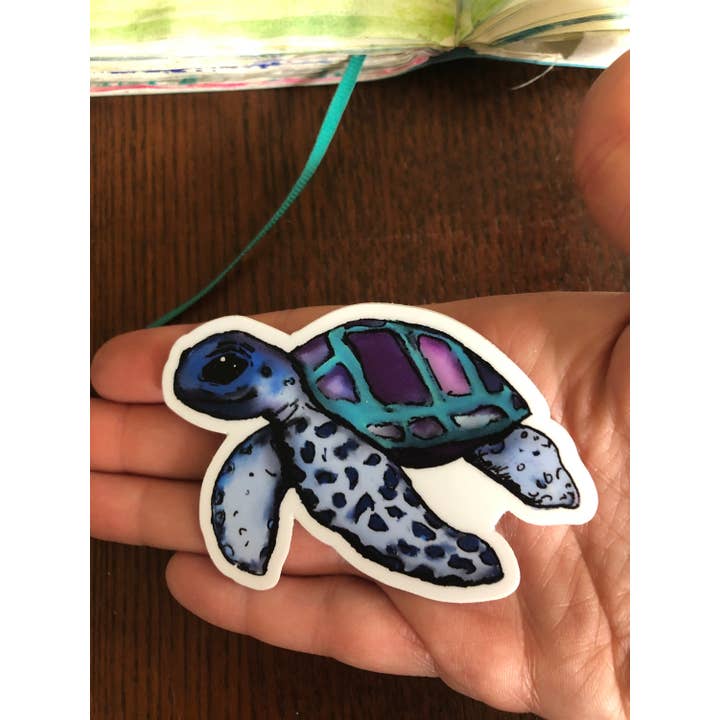 More ART | More Heart – wholesale Sticker – Janis Sea Turtle - Premium Vinyl Sticker1