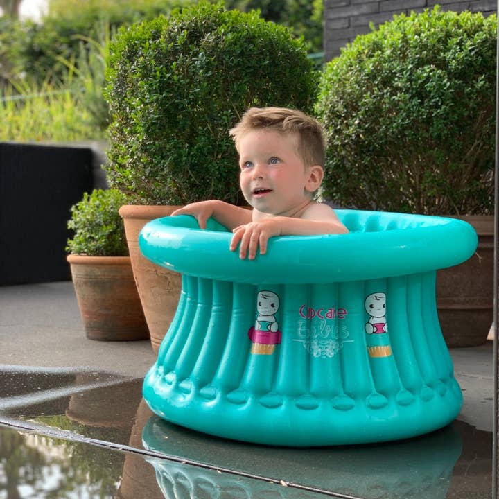 ALOHA KIDS – wholesale Uppblåsbar leksak - Barn och baby – Uppblåsbar pool BIG Turkos + Pump (1-6 år)