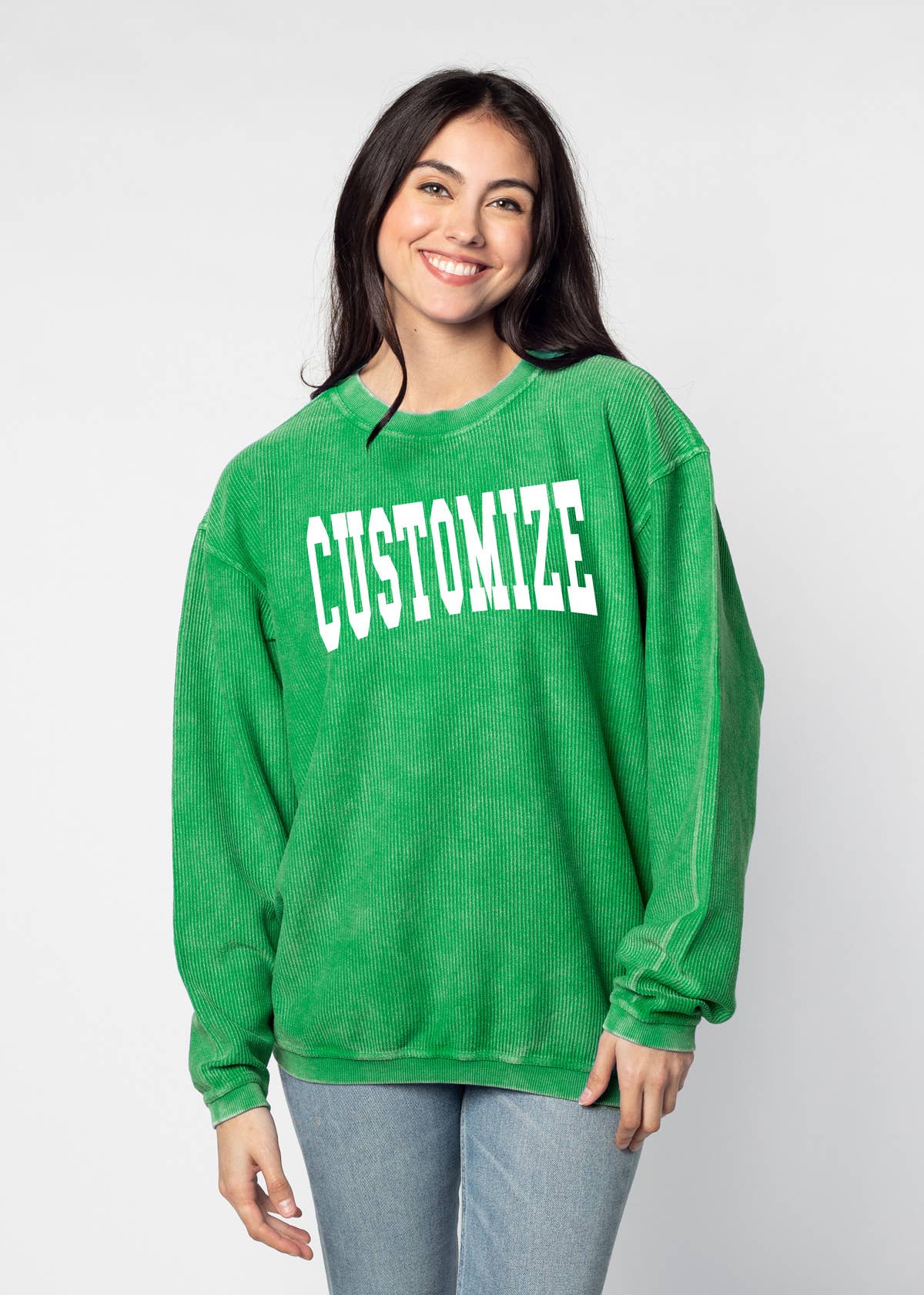 chicka-d - Wholesale Graphic Sweatshirt - Women's - The Original Custom Graphic Corded Crew, Jumbo Squeeze8