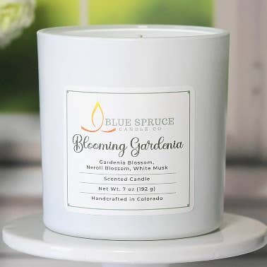 Gardenia Candle, Floral Candle, Spring Candle, Summer Candle for wholesale by Blue Spruce Candle Company