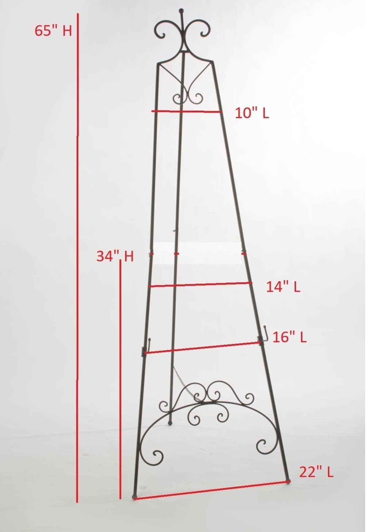 Tripar International – wholesale Easel – 65" Black Metal Floor Easel7