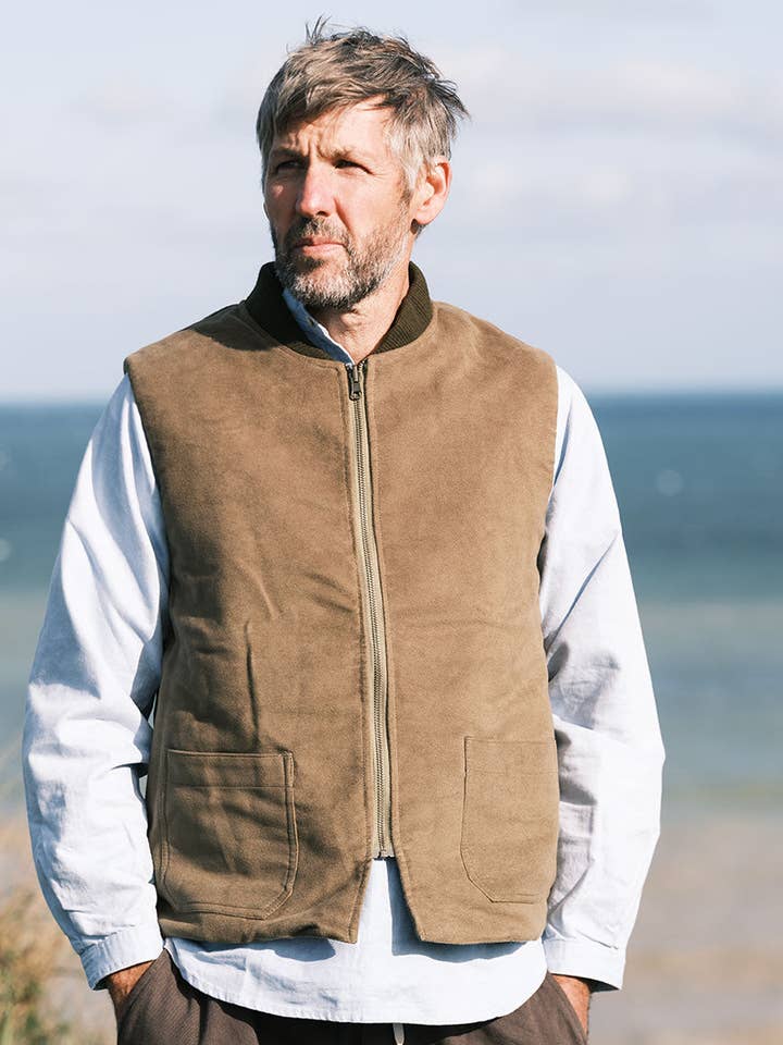 The Reversible Vest - Fern for wholesale by Yarmouth Oilskins