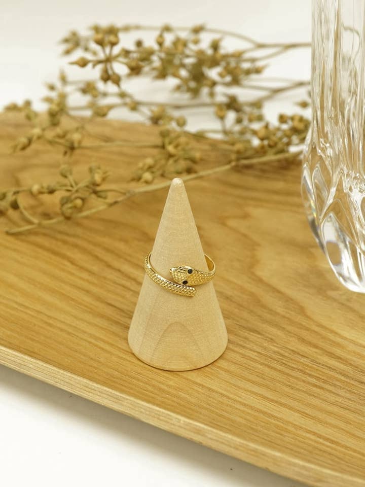 Mini Snake Adjustable Stainless Steel Ring for wholesale by Victoria Moda