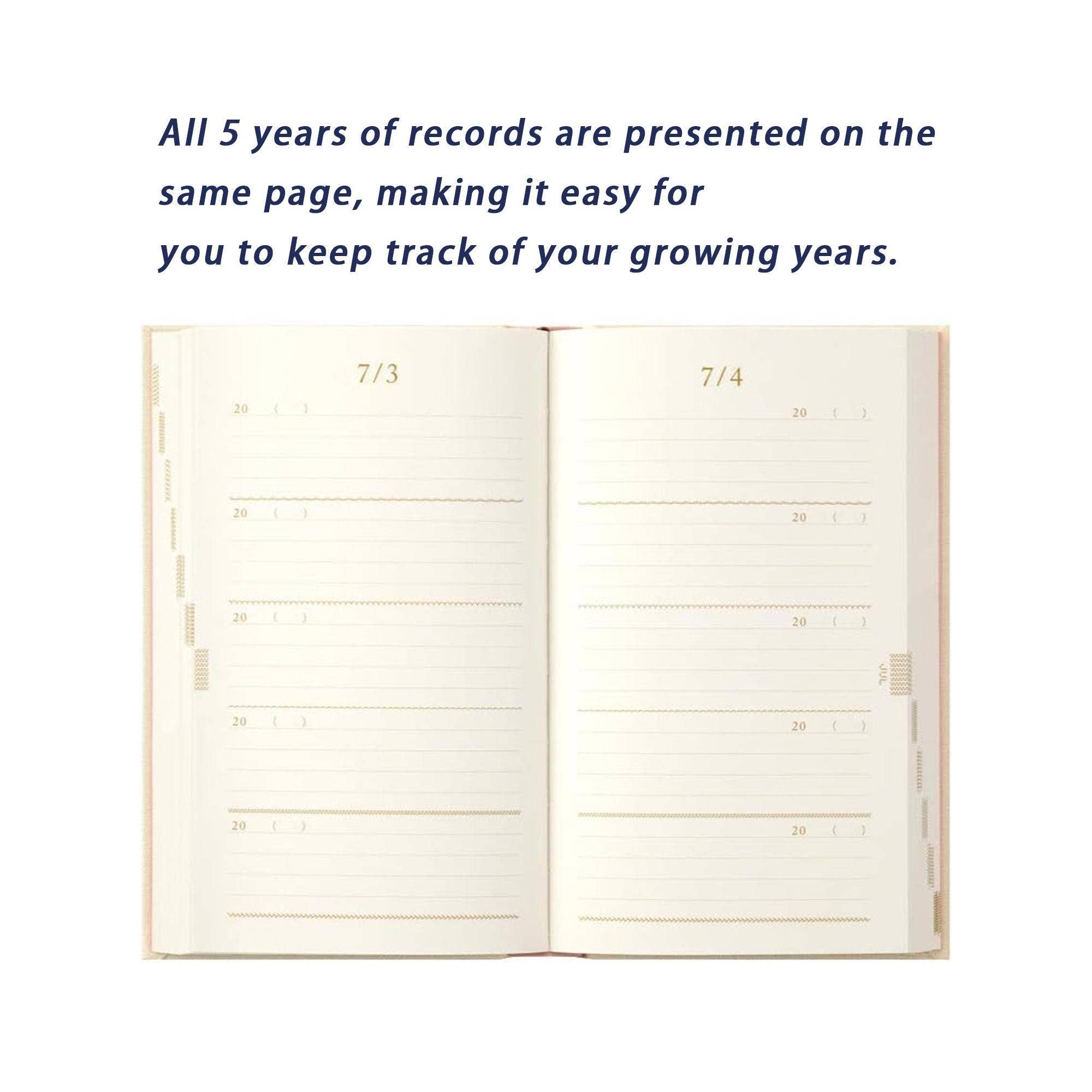 「FUNJI」In Japan - Wholesale Journal/Diary - Midori Embroidered 5-Year Floral Journal | Japanese Gift4