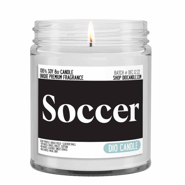 Soccer Candle for wholesale by Dio Candle Company