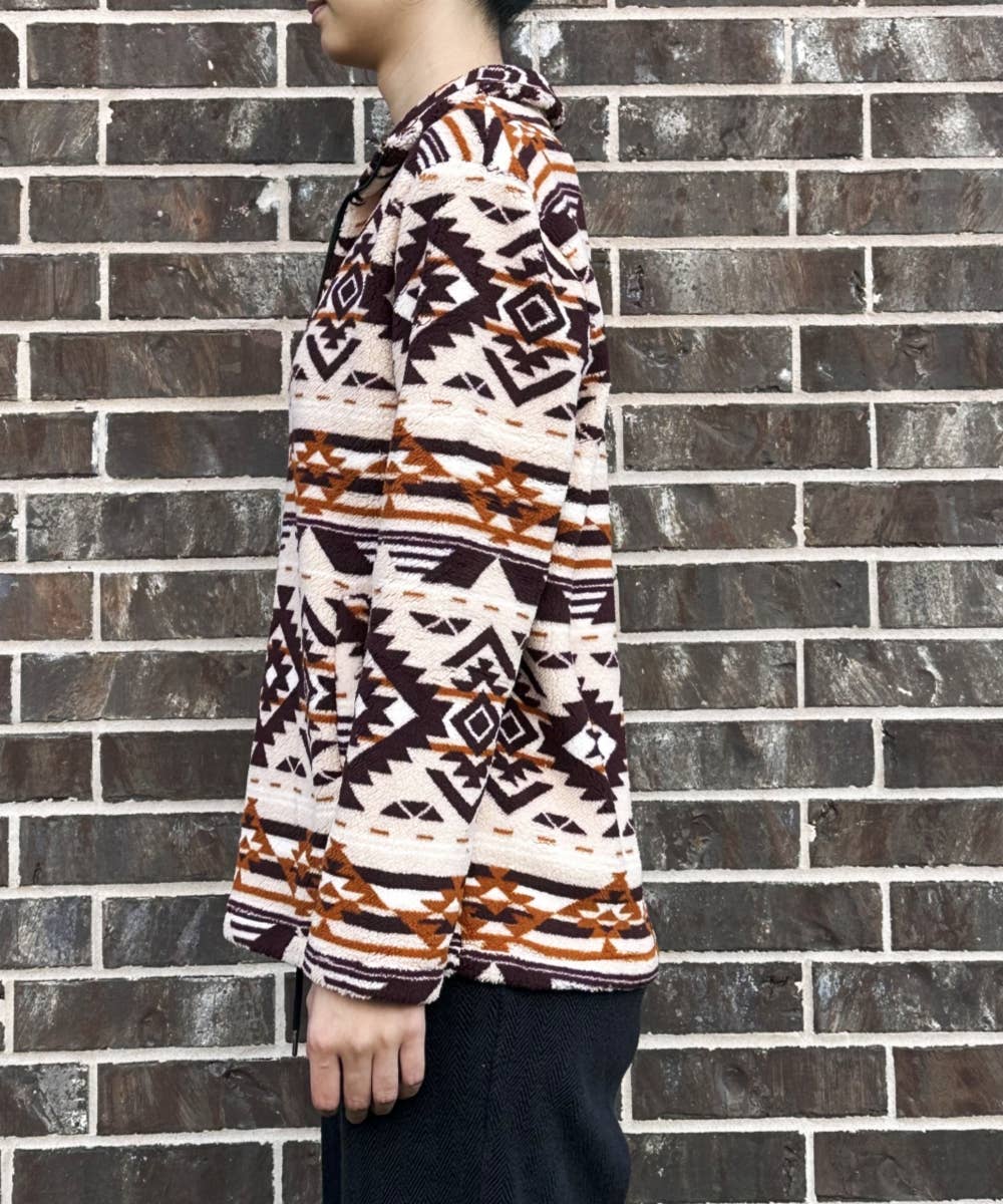 DESHENG ENTERPRISE - Wholesale Sweatshirt - Women's - WESTERN TRIBAL SHERPA PULLOVER TOP BLOUSE     2