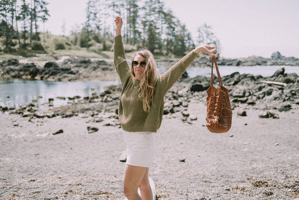 Happy French Gang – wholesale Beach bag – Luni Leather Woven Tan Bag15